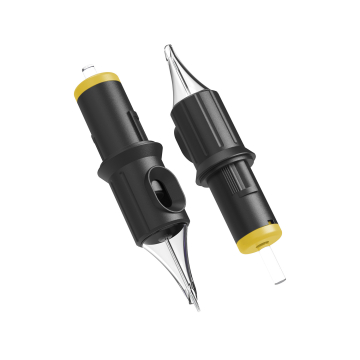 Ghost Black - Kartridże do tatuażu, 20 szt.: Round Shader/Long Taper