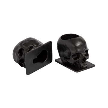 Saferly Skull - Kubeczki na tusz, 16 mm - 200 szt. - Czarny
