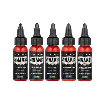 Platinum by Dynamic Envy - Zestaw tuszu do tatuażu, 5 x 30 ml