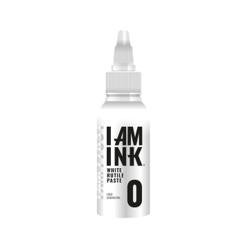 Farba do Tatuażu I AM INK #0 White Rutile Paste, 50ml