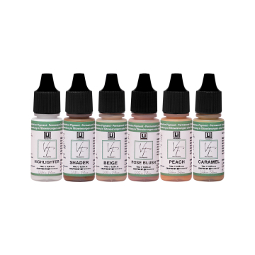 Li Pigments x Victoria Felicia 3D Areola Pigment - Zestaw pigmentów PMU, 6 x 10ml