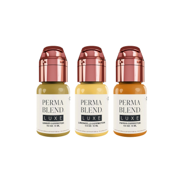 Perma Blend Luxe Recovery Mini - Zestaw odcieni korygujących PMU, 3 x 15 ml Perma Blend Luxe Recovery Mini - Zestaw odcieni korygujących PMU, 3 x 15 ml