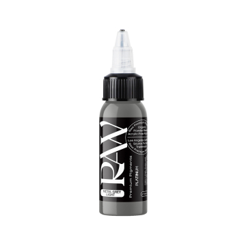 Raw Pigments Platinum Metal Grey Light - Tusz do tatuażu, 30ml