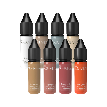 Pro Nouveau Pigments Nipple Fairy Second Story - Zestaw pigmentów PMU, 8x 15 ml