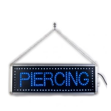 Szyld LED z łańcuszkiem do zawieszenia - Tattoo/Piercing Szyld LED z łańcuszkiem do zawieszenia - Tattoo/Piercing