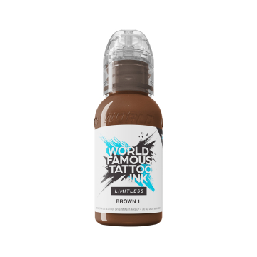World Famous Limitless - Brown 1 - Tusz do tatuażu 30ml
