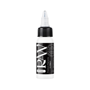 Raw Pigments Platinum Whiteout - Tusz do tatuażu, 30ml