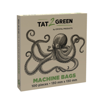 Tat2Green osłonki na maszynkę, czarne, 130 x 130 mm, 100 szt.