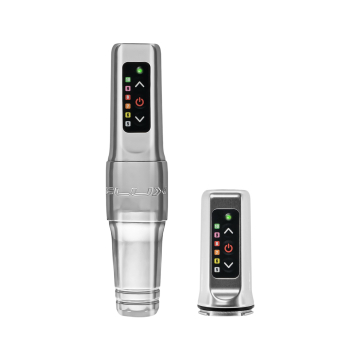 Microbeau Flux Mini - Maszynka i dod. akumulator Powerbolt Mini - Srebrny