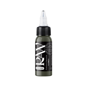 Raw Pigments Platinum Gator Green - Tusz do tatuażu, 30ml