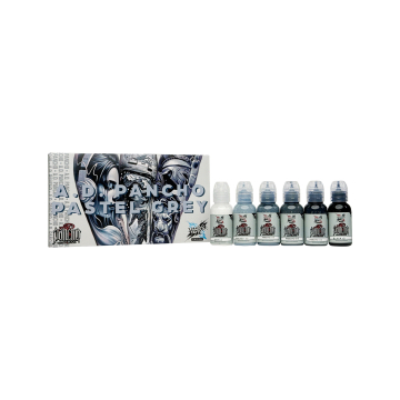 World Famous Limitless A.D. Pancho V2 - Zestaw tuszu do tatuażu, 6 x 30 ml