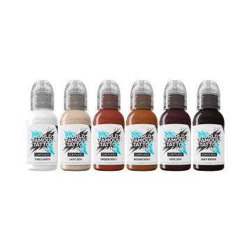 World Famous Limitless Michele Turco Portrait - Zestaw tuszu do tatuażu, 6 x 30 ml