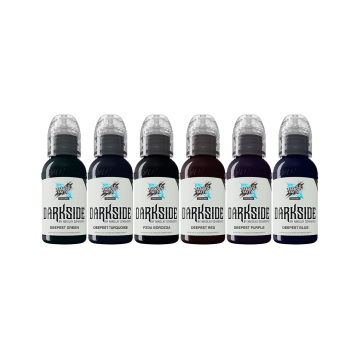 World Famous Limitless Nikolay Dzhangirov Darkside - Zestaw tuszu do tatuażu, 6 x 30 ml