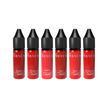 Pro Nouveau Pigments Lips Collection - Zestaw pigmentów PMU, 6x 15 ml