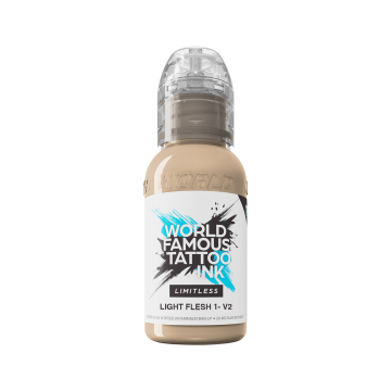 World Famous Limitless Tattoo Ink - Light Flesh 1 v2 - Tusz do tatuażu, 30 ml