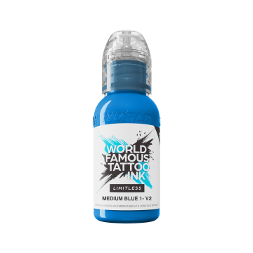 World Famous Limitless Medium Blue 1 v2 - Tusz do tatuażu, 30 ml