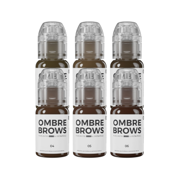 Perma Blend Luxe Paulina Osinkowska Ombre Brows - Zestaw pigmentów PMU, 6x15 ml