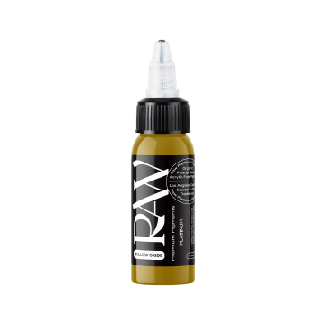 Raw Pigments Platinum Yellow Oxide - Tusz do tatuażu, 30ml