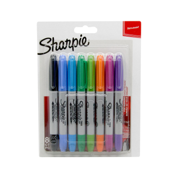 Sharpie Twintip - Flamastry z końcówką cienką i bardzo cienką - 8 szt.