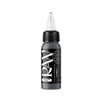 Raw Pigments Platinum Metal Grey Dark - Tusz do tatuażu, 30ml