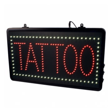 Szyld LED z łańcuszkiem do zawieszenia - Tattoo