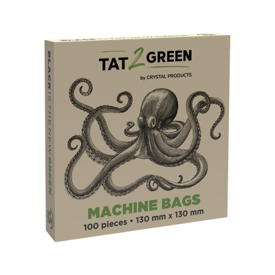 Tat2Green osłonki na maszynkę, czarne, 130 x 130 mm, 100 szt.