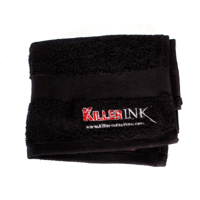 Ręcznik z logo Killer Ink, czarny - 40cm x 60cm