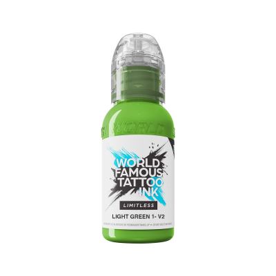 World Famous Limitless Tattoo Ink - Light Green 1 v2 - Tusz do tatuażu, 30 ml