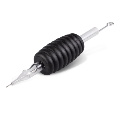 Komplet: jednorazowa rura/dziób Killer Ink, fi 25mm, dziób okrągły, z igłami Precision 0,35MM Round Liner - 5 szt.