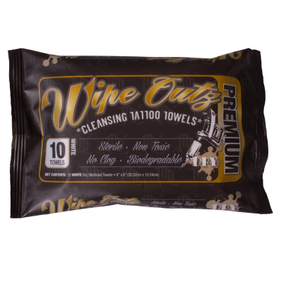 Wipe Outz Dry - Wipe Outz Dry - Suche chusteczki dla tatuatorów - 10 szt.