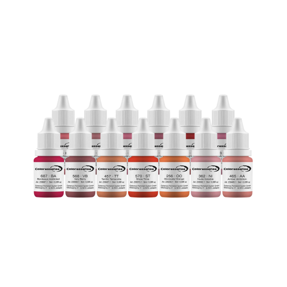 Goldeneye Coloressense Lips - Zestaw tuszu PMU, 13 x 5 ml