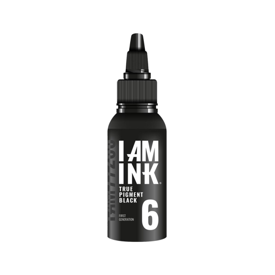 I AM INK First Generation 6 True Pigment Black - tusz do tatuażu, 50 ml