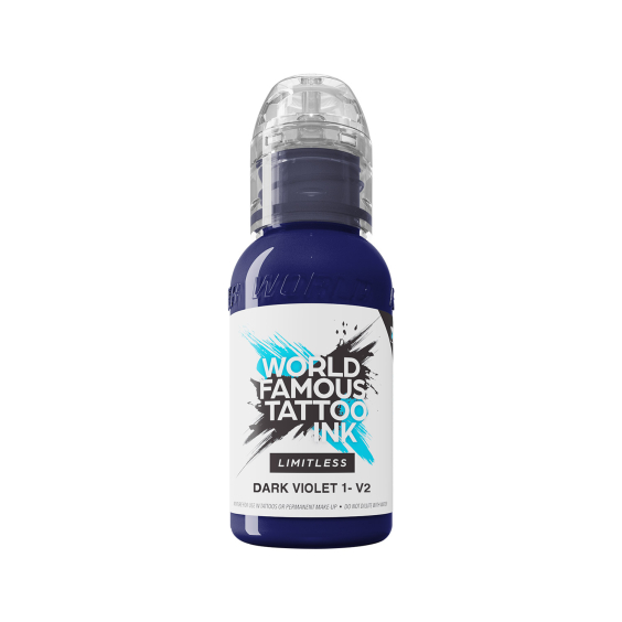 World Famous Limitless Tattoo Ink - Dark Violet 1 v2 - Tusz do tatuażu, 30 ml