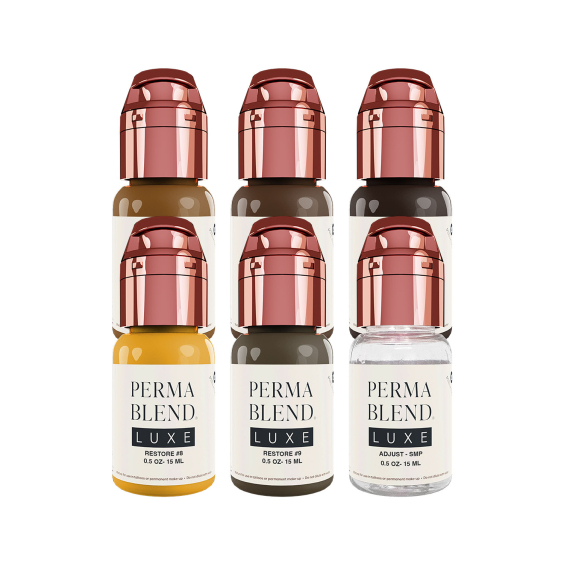 Perma Blend Luxe Stevey G. Restore - Zestaw pigmentów PMU, 6 x 15 ml