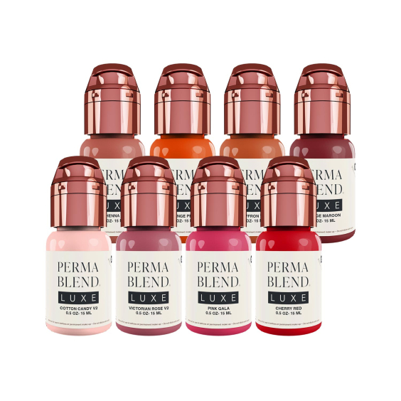 Perma Blend Luxe Pucker-Up Buttercup - Zestaw PMU do ust, 8 x 15 ml