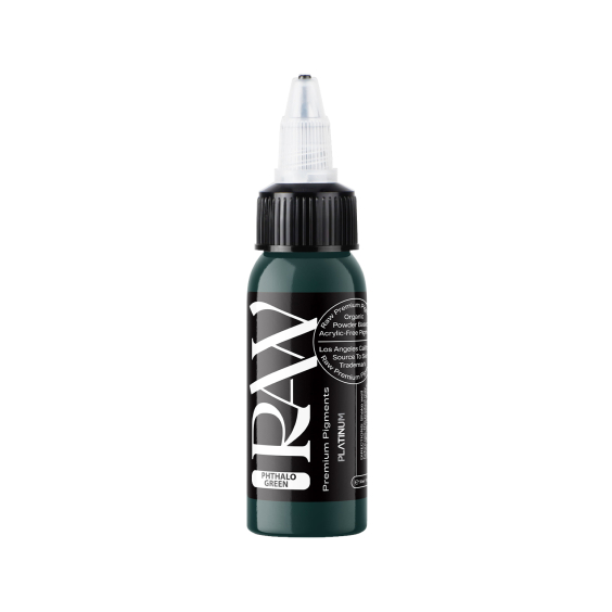 Raw Pigments Platinum Phthalo Green - Tusz do tatuażu, 30ml