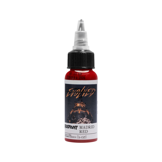 Radiant Evolved Madrid Red - Tusz do tatuażu, 30 ml
