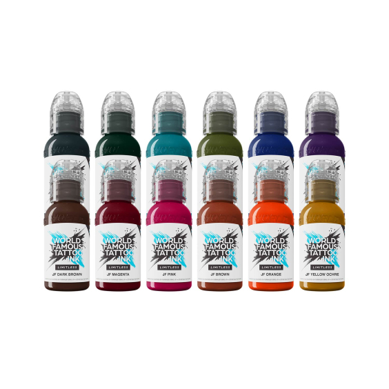 World Famous Limitless Tattoo Ink - Jay Freestyle Set - Zestaw tuszu do tatuażu, 12 x 30 ml