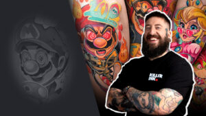 How to Tattoo a Horror-Style Mario with Gazz Tattoos!